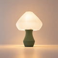 Abajur de Mesa Mona Pétala verde oliva – aceso