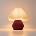 Abajur de Mesa Alba Origami vermelho marsala – aceso