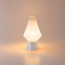 Abajur de Mesa Celeste Alongado branco – aceso