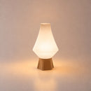 Abajur de Mesa Celeste Alongado caramelo – aceso