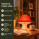 Abajur pronto para uso: enviado montado, é só ligar na tomada e acionar o interruptor do cabo