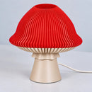 Abajur de mesa cogumelo vermelho apagado, outro ângulo
