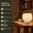 Abajur de Mesa Roma Tambor com Lâmpada LED Bivolt