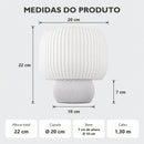 Abajur de Mesa Roma Tambor com Lâmpada LED Bivolt