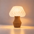 Abajur de Mesa Nara Ondulado com Lâmpada LED Bivolt