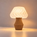 Abajur de Mesa Nara Ondulado com Lâmpada LED Bivolt