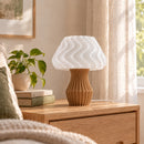 Abajur de Mesa Nara Ondulado com Lâmpada LED Bivolt