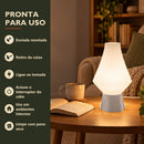 Abajur de Mesa Celeste Alongado com Lâmpada LED Bivolt