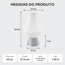 Abajur de Mesa Celeste Alongado com Lâmpada LED Bivolt