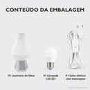 Abajur de Mesa Celeste Alongado com Lâmpada LED Bivolt