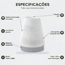 Abajur de Mesa Texturizado com Lâmpada LED Bivolt