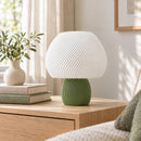 Abajur de Mesa Cogumelo Espiral com Lâmpada LED Bivolt