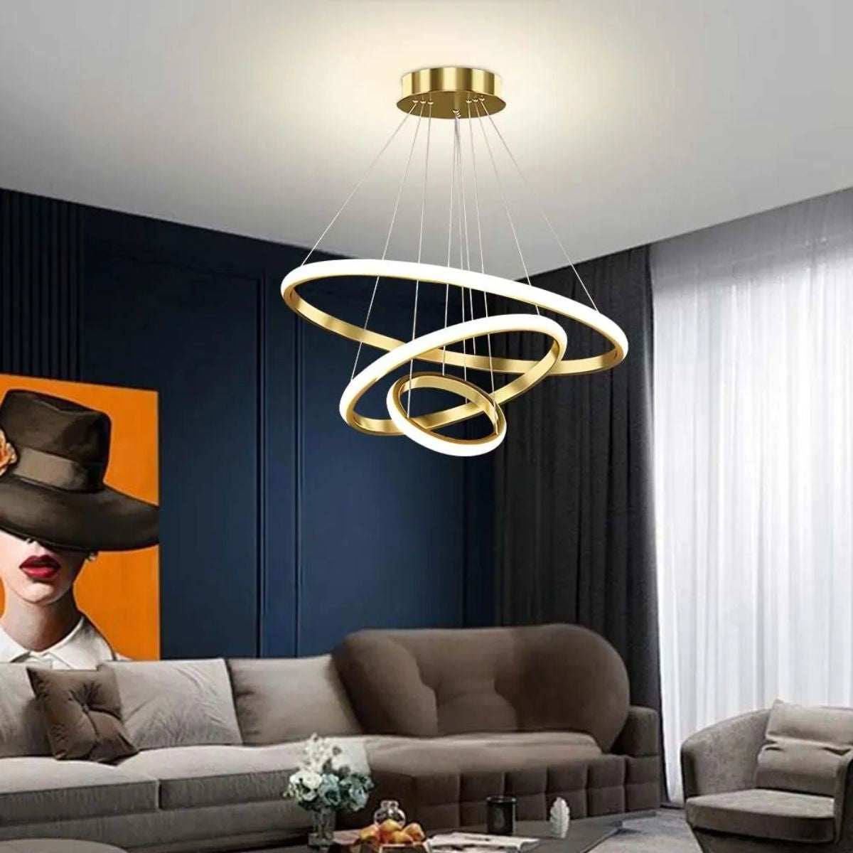 Pendente com 3 Cores de Luz