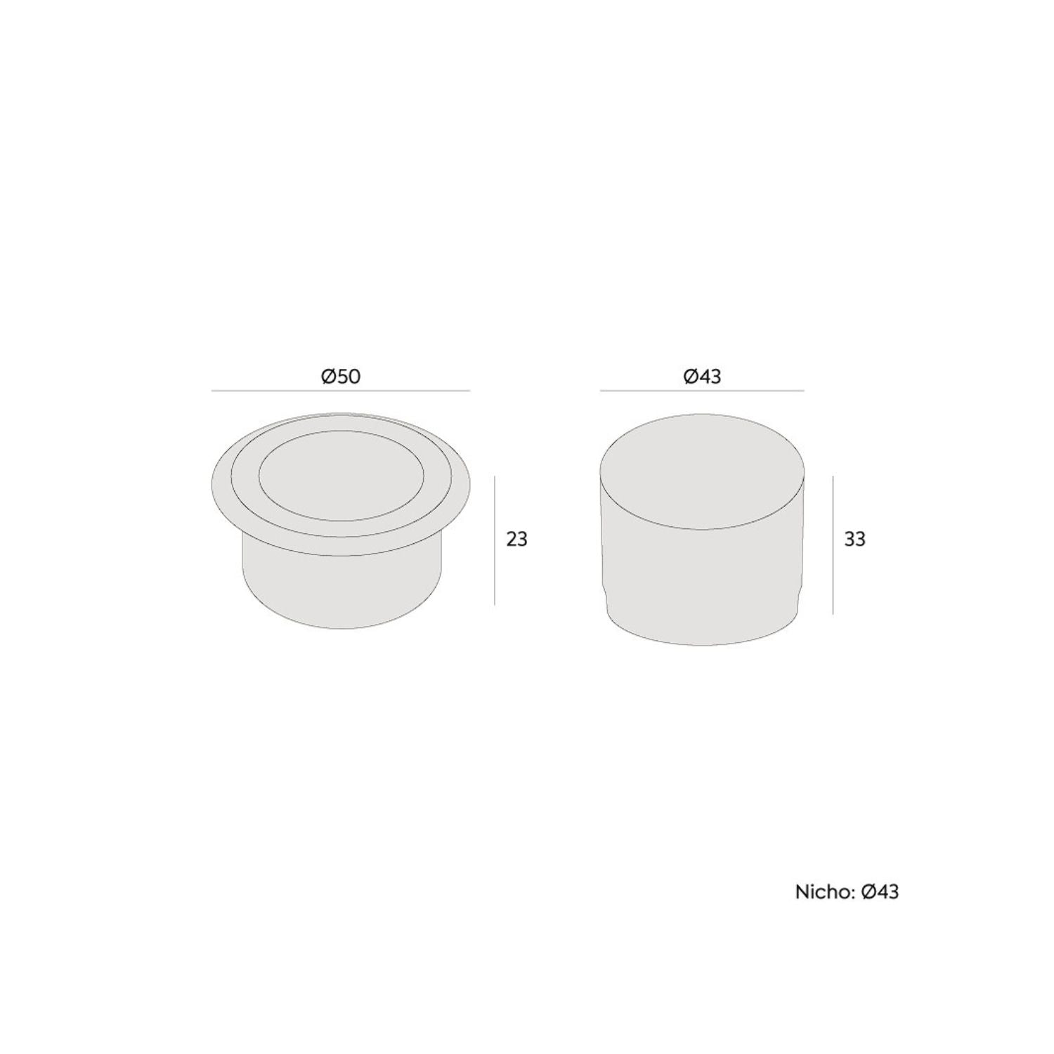 Mini Balizador De Piso Coin Embutir LED - Interlight 3971