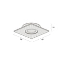 Spot Embutir Orientável Quadrado Face Plana Mini Dicróica  - Interlight 0072