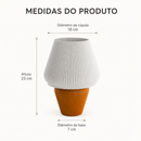 ABAJUR DE MESA AURA COM LAMPADA LED BIVOLT E27 LUMINÁRIA MODERNA