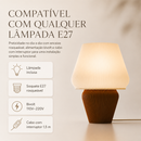ABAJUR DE MESA AURA COM LAMPADA LED BIVOLT E27 LUMINÁRIA MODERNA