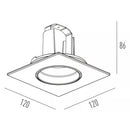 Spot Embutir Orientável Quadrado Face Plana PAR 20  - Interlight 0092