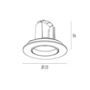 Spot Embutir Orientável Redondo Face Plana PAR 20  - Interlight 0091